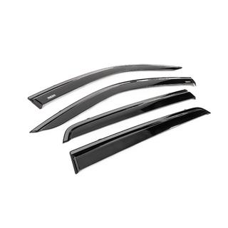 Window wind deflectors with black trim Niken Luxury (4 pcs) photo 3
