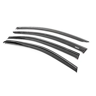 Window wind deflectors with black molding Niken Luxury (SD, 4 pcs) Toyota Corolla 2019- photo 2