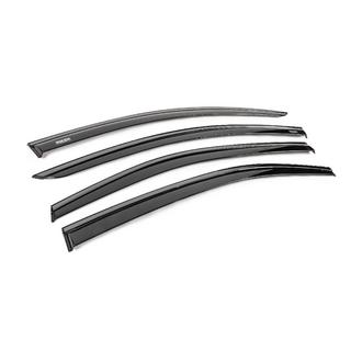 Window wind deflectors with black molding Niken Luxury (SD, 4 pcs) Toyota Corolla 2019- photo 3