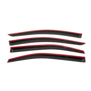 Window wind deflectors with black molding Niken Luxury (SD, 4 pcs) Toyota Corolla 2019- photo 4