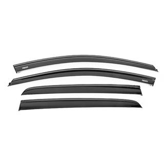 Side window wind deflectors with black molding Niken Luxury (HB, 4 pcs) Volkswagen Golf 7/E-Golf 2012-2020 photo 1