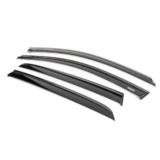 Side window wind deflectors with black molding Niken Luxury (HB, 4 pcs) Volkswagen Golf 7/E-Golf 2012-2020 photo 2