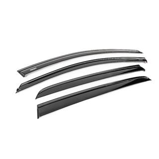 Side window wind deflectors with black molding Niken Luxury (HB, 4 pcs) Volkswagen Golf 7/E-Golf 2012-2020 photo 3