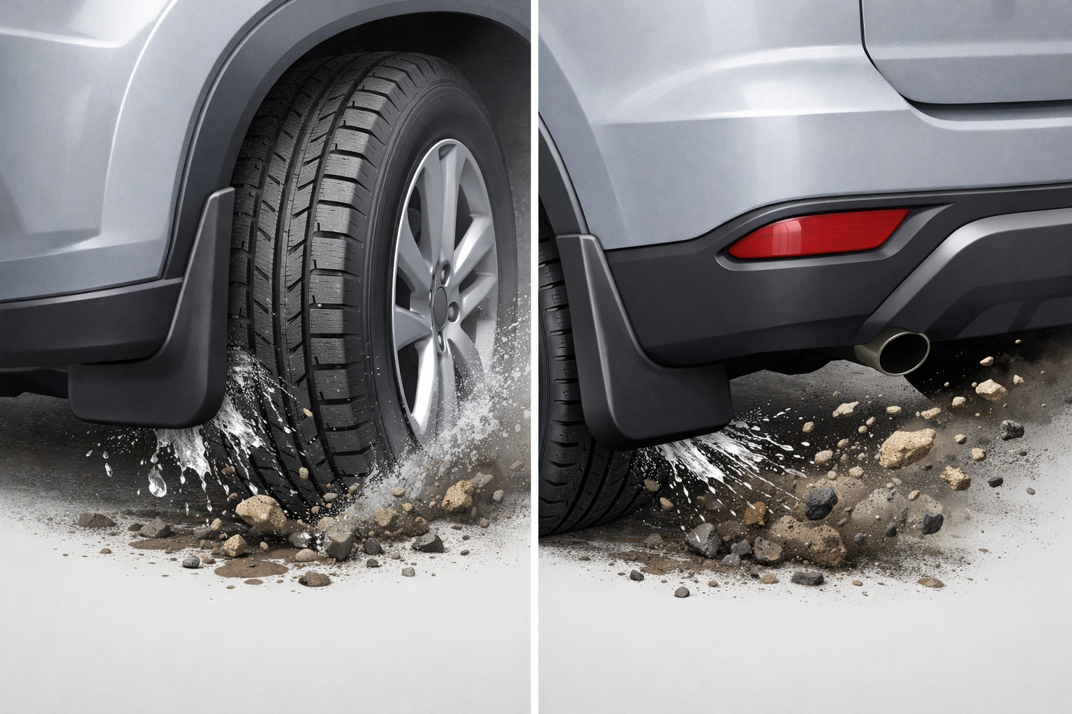 Front or rear mud flaps: which are more important if choosing one?