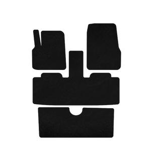 Deluxe textile floor mats (7-seater, 3 rows, black) photo 1