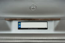 Mercedes Vito/V-class W447 2014- Wide stainless steel tailgate trim above license plate photo 1