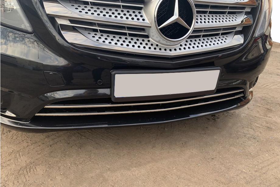 Mercedes Vito/V-class W447 2014- Bumper grille trims (2 pcs, stainless steel) Photo 7