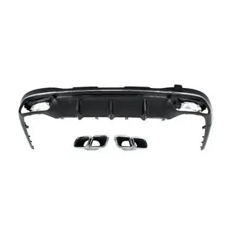 Rear diffuser with AMG S63 Silver exhaust tips photo 3