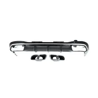 Rear diffuser with AMG S63 Silver exhaust tips photo 2