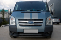 Ford Transit 2000–2014 Front nudge bar ST014 Black (2006-2014, stainless steel) photo 1