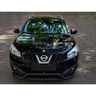 Front protection bar Black (stainless steel) Nissan Qashqai 2007-2010