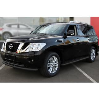 Double front bull bar Black (stainless steel) Nissan Pathfinder R51 2005-2014