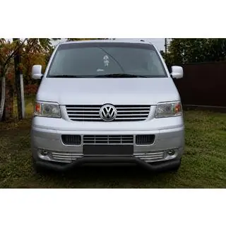 Front bull bar Wave ST007 Black (stainless steel) photo 3