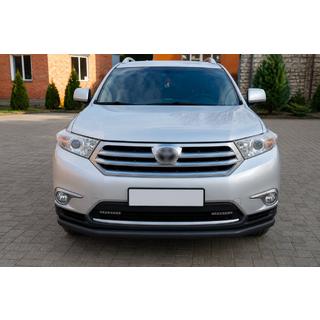 Front protection bar ST008 Black (2010-2013, stainless steel) photo 2