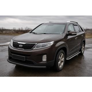 Front bull bar ST008 Black (2013-2015, stainless steel) photo 1