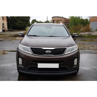Front bull bar ST008 Black (2013-2015, stainless steel) photo 2