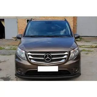 Front protection bar ST008 Black (stainless steel) photo 1