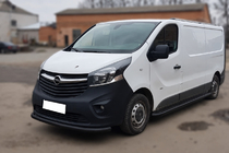 Renault Trafic 2015- Front Bumper Guard ST008 Black (Stainless Steel) photo 2