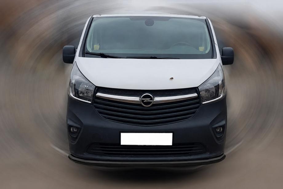 Renault Trafic 2015- Front Bumper Guard ST008 Black (Stainless Steel) Image