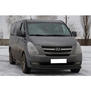 Front Bumper Guard ST008 Black (Stainless Steel) Hyundai H300, H1, Starex 2008-2020 photo 2