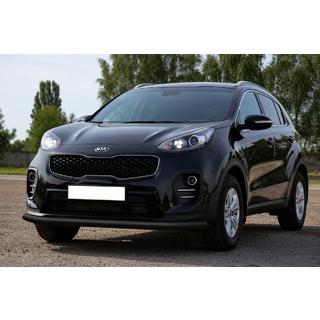 Front Bumper Guard ST008 Black (Stainless Steel) Kia Sportage 2015-2021 photo 1