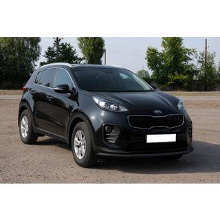 Front Bumper Guard ST008 Black (Stainless Steel) Kia Sportage 2015-2021 photo 2