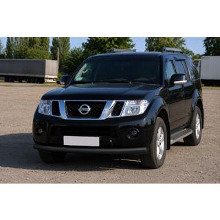Front bull bar ST008-1 Black (stainless steel) Nissan Pathfinder R51 2005-2014 photo 1