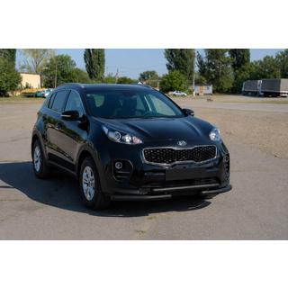 Front bull bar ST009 Black (stainless steel) Kia Sportage 2015-2021 photo 2