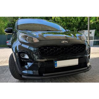 Front bull bar ST014 Black (stainless steel) Kia Sportage 2015-2021 photo 1