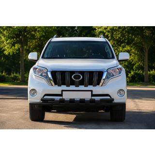 Front bull bar ST015 Black (stainless steel) Toyota Land Cruiser Prado 150 2009-2023 photo 1