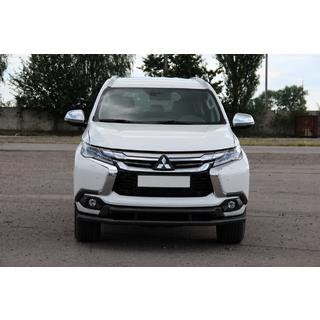 Front bull bar ST016 Black (stainless steel) Mitsubishi Pajero Sport 2015- photo 3