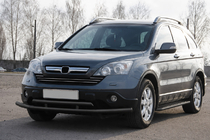 Honda CRV 2007-2011 Front bull bar ST018 Black (stainless steel) photo 2