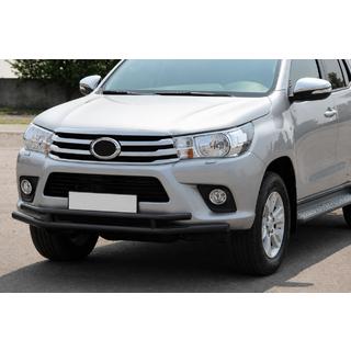 Front bull bar ST018 Black (stainless steel) Toyota Hilux 2015- photo 1