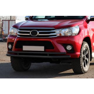 Front bull bar ST018 Black (stainless steel) Toyota Hilux 2015- photo 4