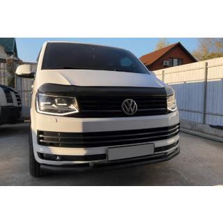 Double front bull bar ST011 Black (stainless steel) Volkswagen T6 2015-2024 photo 1