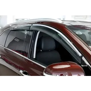 Window Deflectors with Chrome Trim Long (HIC, 4 pcs) photo 1