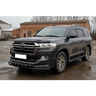 Front bull bar ST015 Black (2015+, stainless steel) Toyota Land Cruiser 200 2007-2021 photo 3
