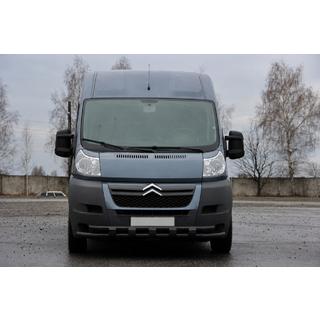 Front bull bar ST015 Black (stainless steel) Opel Movano 2021- photo 1