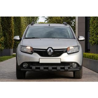 Front bull bar ST015 Black (stainless steel) Dacia Sandero 2013-2020 photo 2