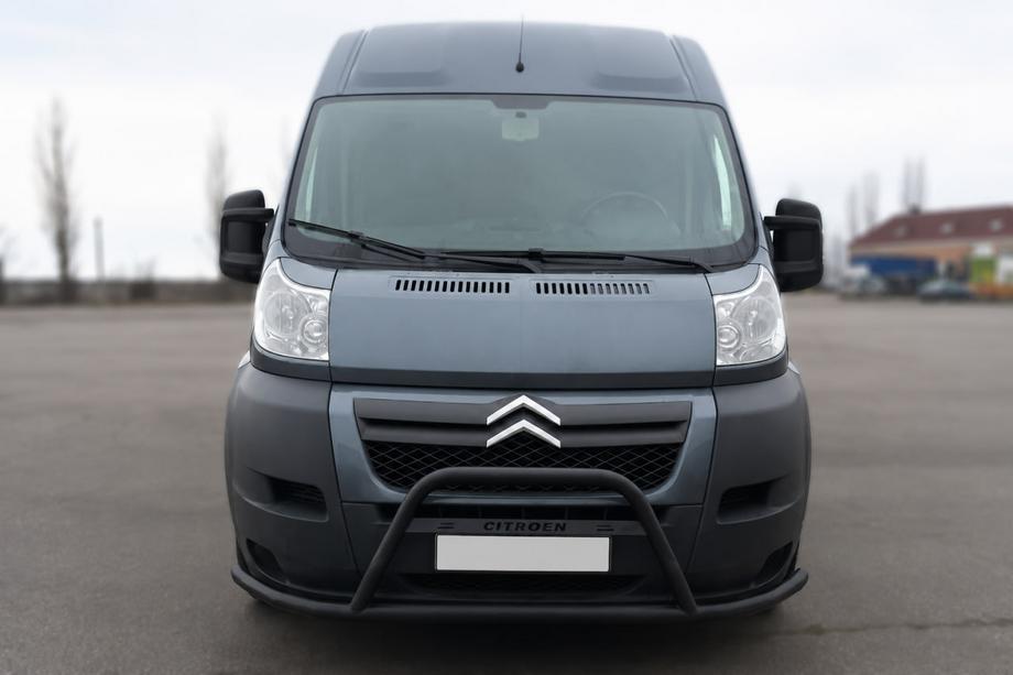 Citroen Jumper 2007-2025 Front bull bar ST019 Black (stainless steel) Photo 1