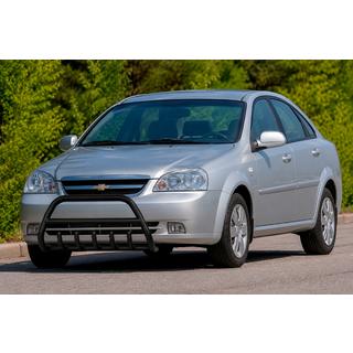 Front bull bar WT003 Black (60 mm, stainless steel) Chevrolet Lacetti 2003-2024 photo 1