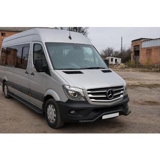 Front lower bar MBSP.07.F3-04.6 Black (stainless steel) Mercedes Sprinter W906 2006–2018 photo 2