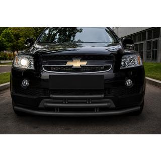 Front triple bull bar Black (stainless steel) Chevrolet Captiva 2006-2019