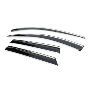 Window wind deflectors with chrome trim Niken (for LWB, 4 pcs) Kia Sportage 2021- photo 1