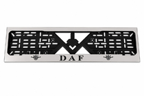 DAF License Plate Frame Chrome (1 pc, Stainless Steel) photo 1