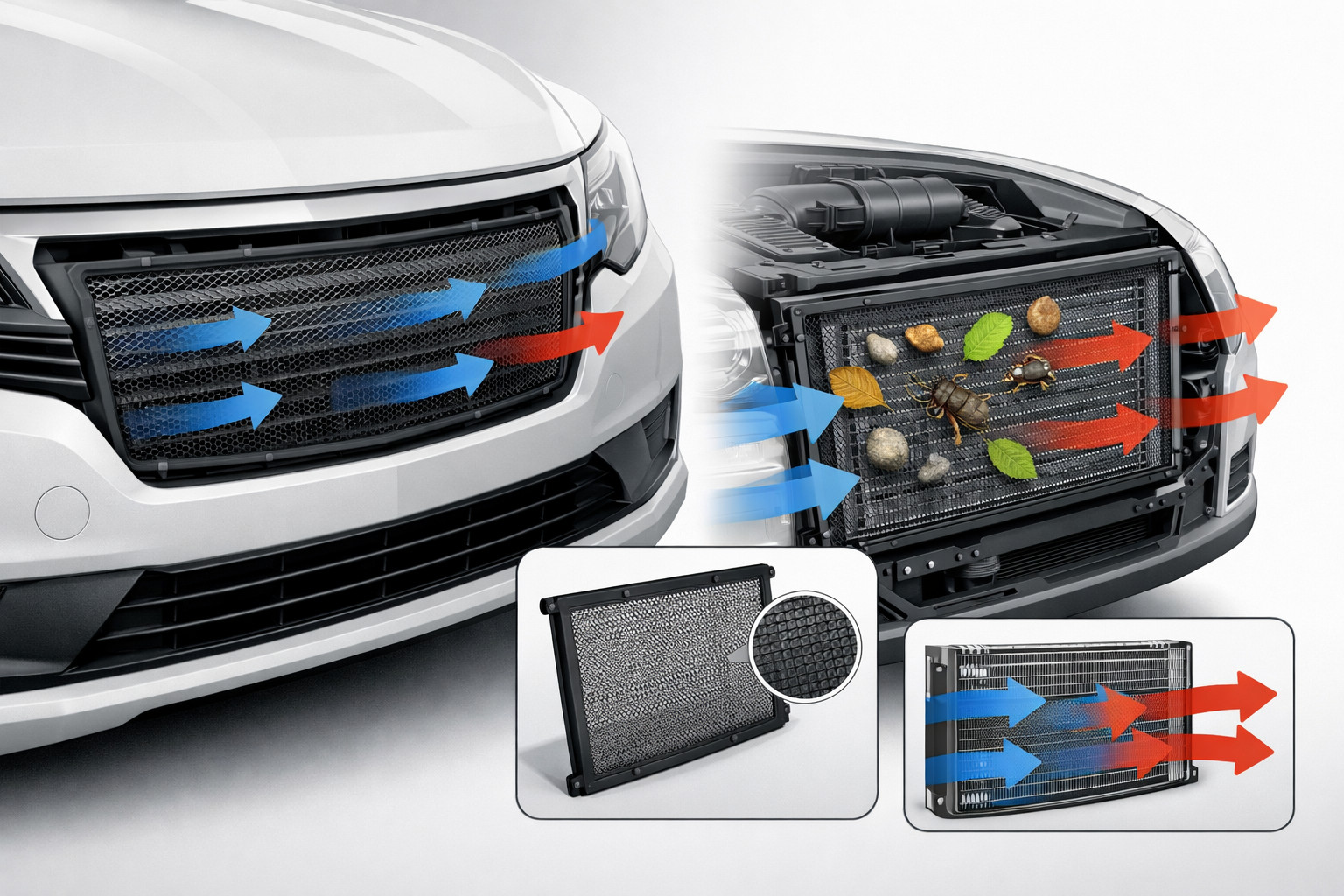 How to protect the grille and radiator without hurting airflow