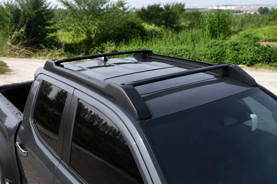 Toyota Tacoma 2023– Roof rails with crossbars black OEM (Aluminium) Photo 1