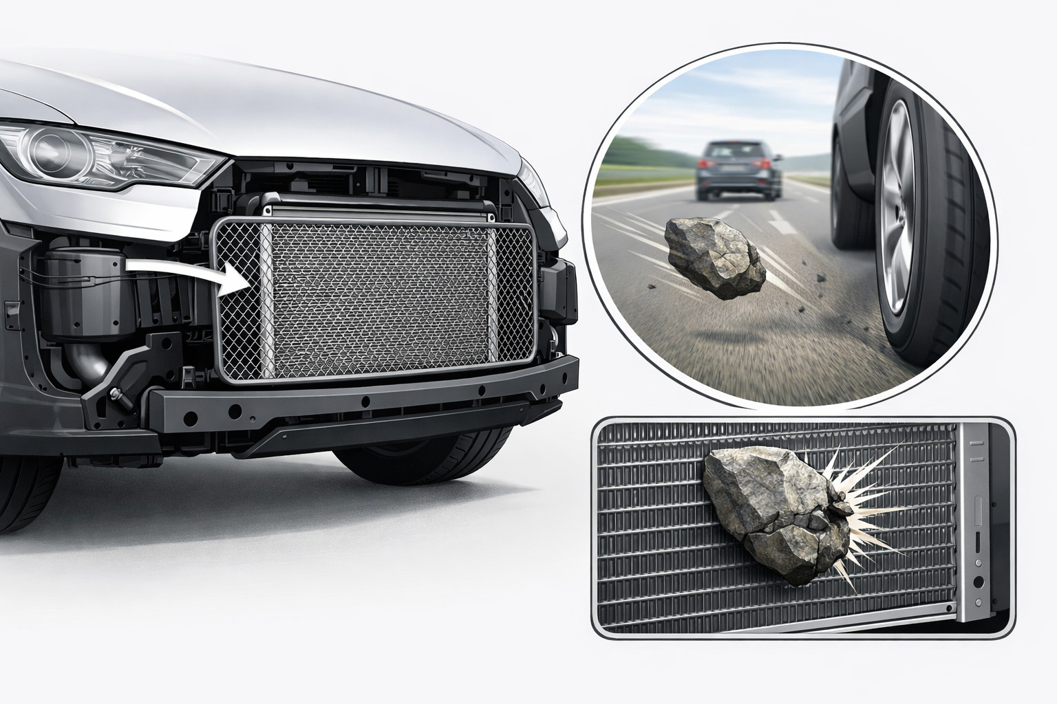 How to reduce the risk of radiator damage from road stones