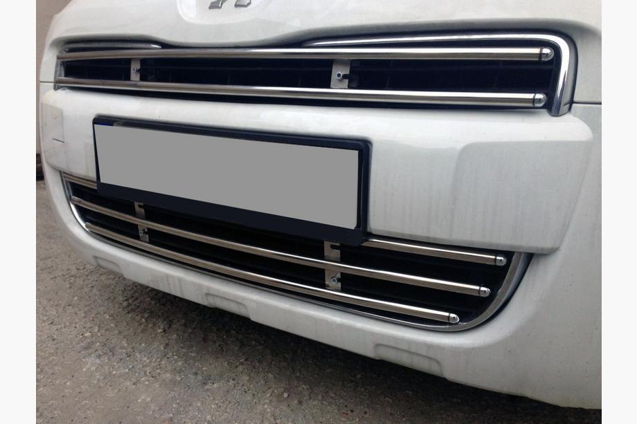 Citroen Berlingo 2008-2018 Front grille one-piece 2008-2012 (stainless steel) 2012 onwards Image
