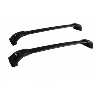 Black roof rack cross bars for OEM roof rails (lockable, aluminum) Toyota Highlander 2013-2019